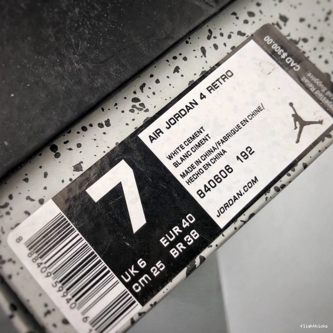 4 White (nike) Cement Air Jordan OG 840606-192 0723